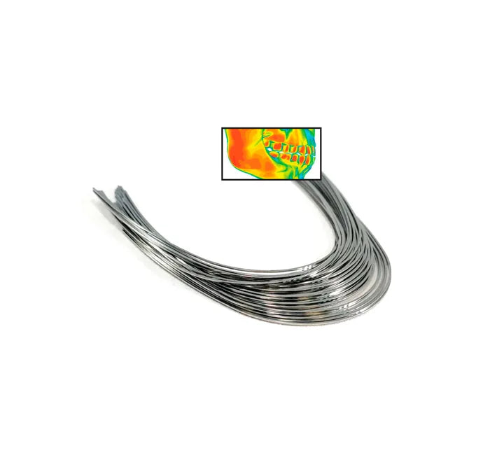 Heat-Activated Nickel Titanium Arches Rectangular – Ovoid Form – Pack x 10pcs