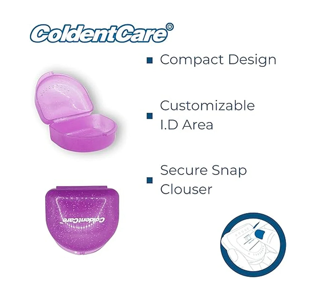 Orthodontic Retainer Double with Vent Holes Assorted Box of 240 ColdentCare - Retainer Case, Denture Case, Durable & Similar Mouth Guard Case, Tight Snap Lock