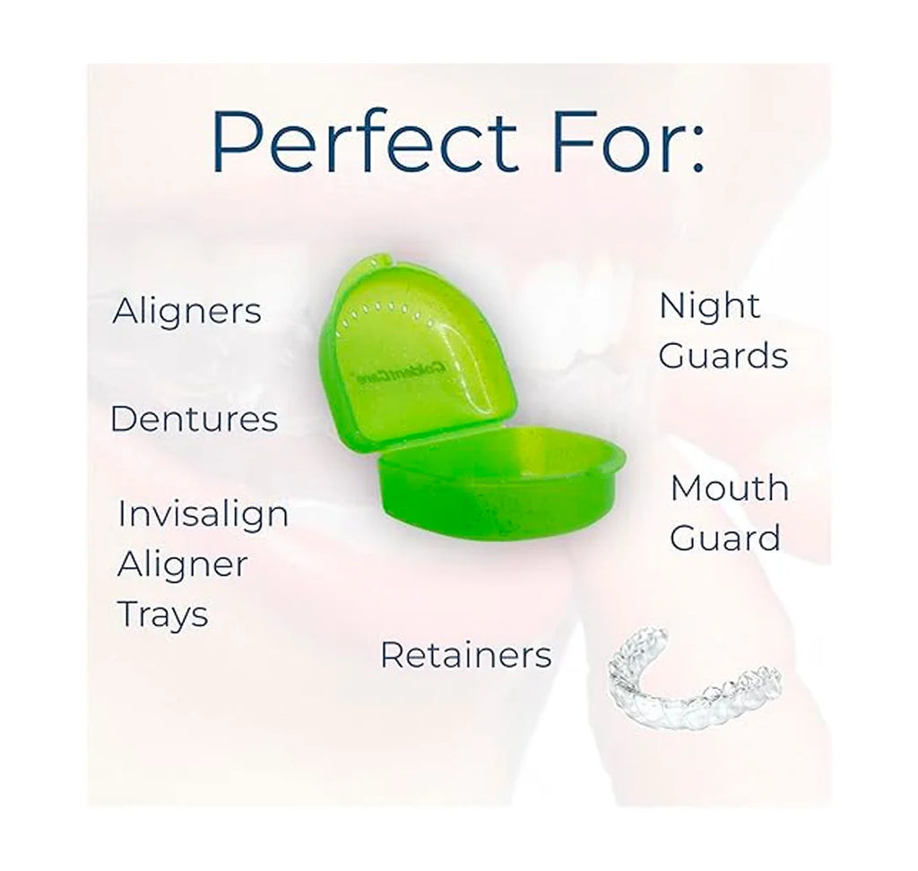 Orthodontic Retainer Double with Vent Holes Assorted Box of 240 ColdentCare - Retainer Case, Denture Case, Durable & Similar Mouth Guard Case, Tight Snap Lock