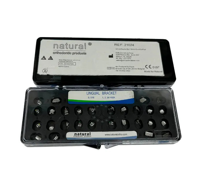 LINGUAL BRACKET Kit 5 x 5 Canine with hooks – 28pcs/set Slot 0.018