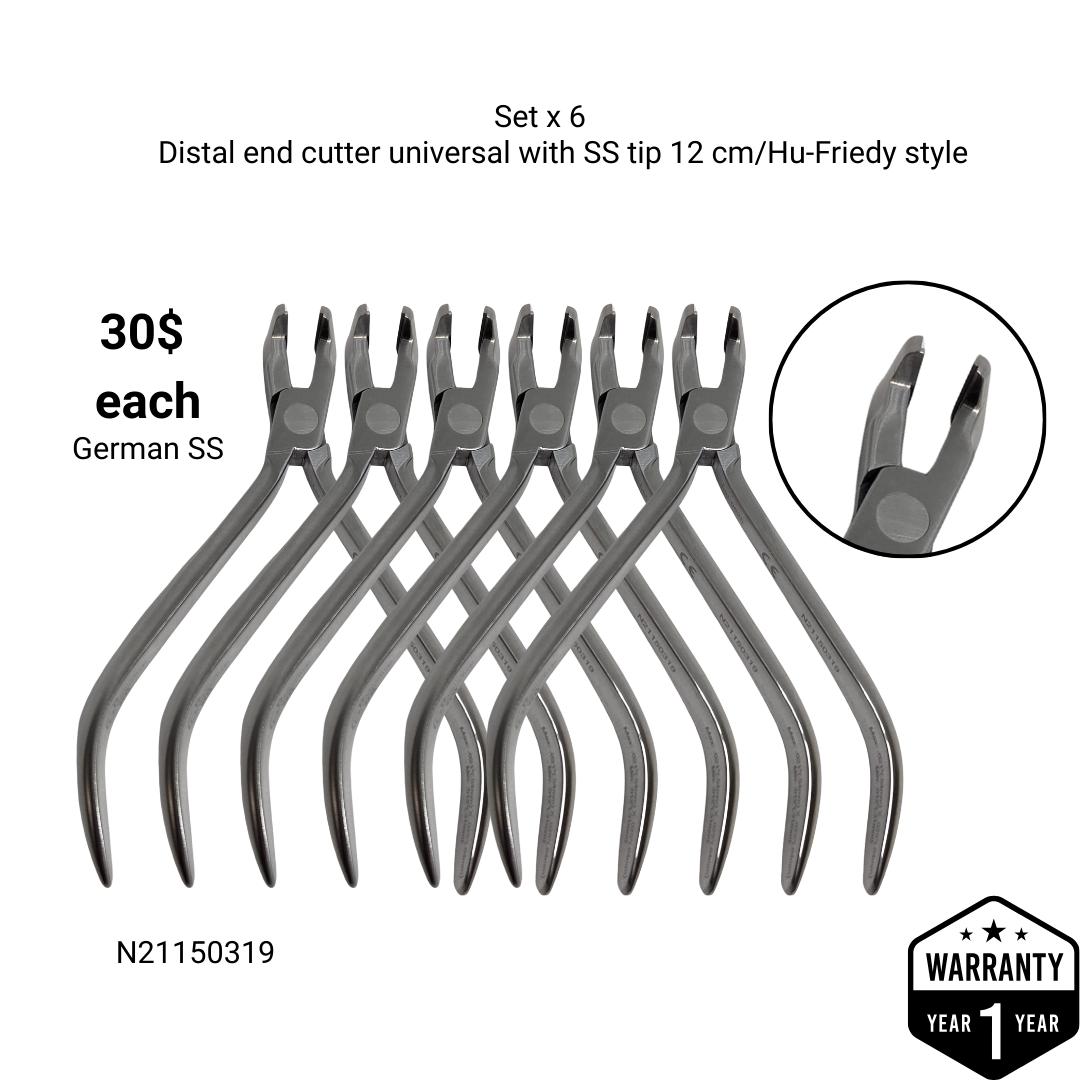 Distal end Cutter Universal With SS Tip 12 Cm / Hu-Friedy Style  Set x 6 N21150319