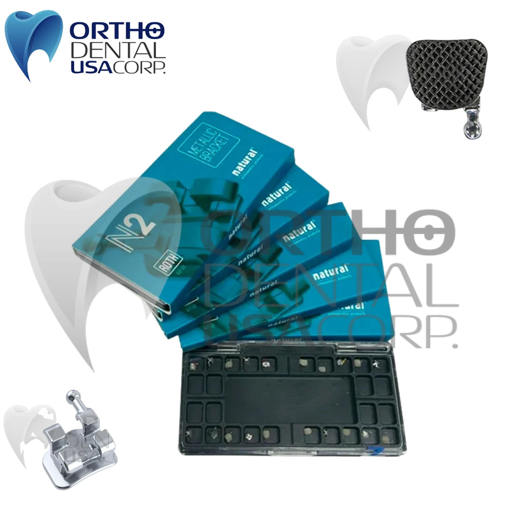 SET X 5 – BRACKETS ROTH 0.22 H / 3, 4, 5 SANDBLASTED N2