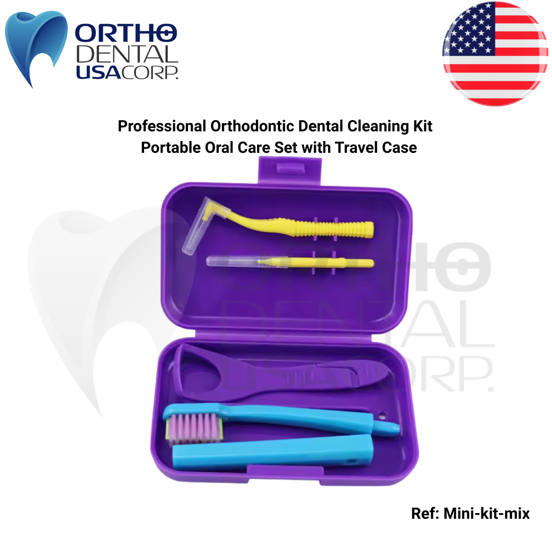 Orthodontic Dental Cleaning Kit Portable Oral Care Set with Travel toothbrush