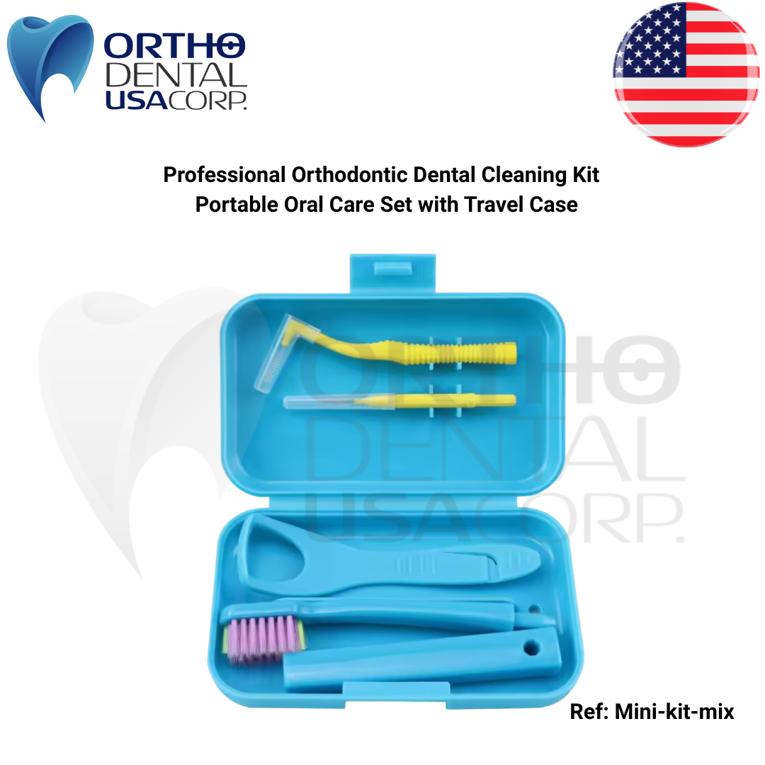 Orthodontic Dental Cleaning Kit Portable Oral Care Set with Travel toothbrush