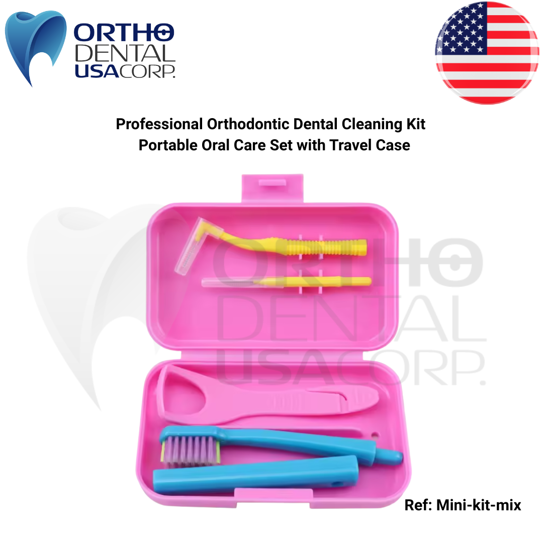 Orthodontic Dental Cleaning Kit Portable Oral Care Set with Travel toothbrush