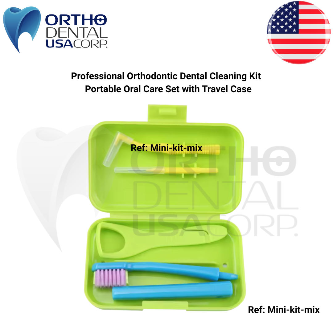 Orthodontic Dental Cleaning Kit Portable Oral Care Set with Travel toothbrush