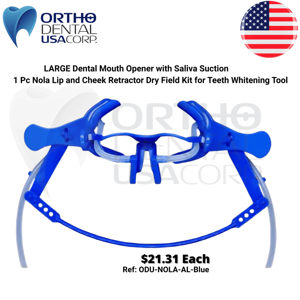 Dental Mouth Opener with Saliva Suction – 1 Pc Nola Lip and Cheek Retractor Dry