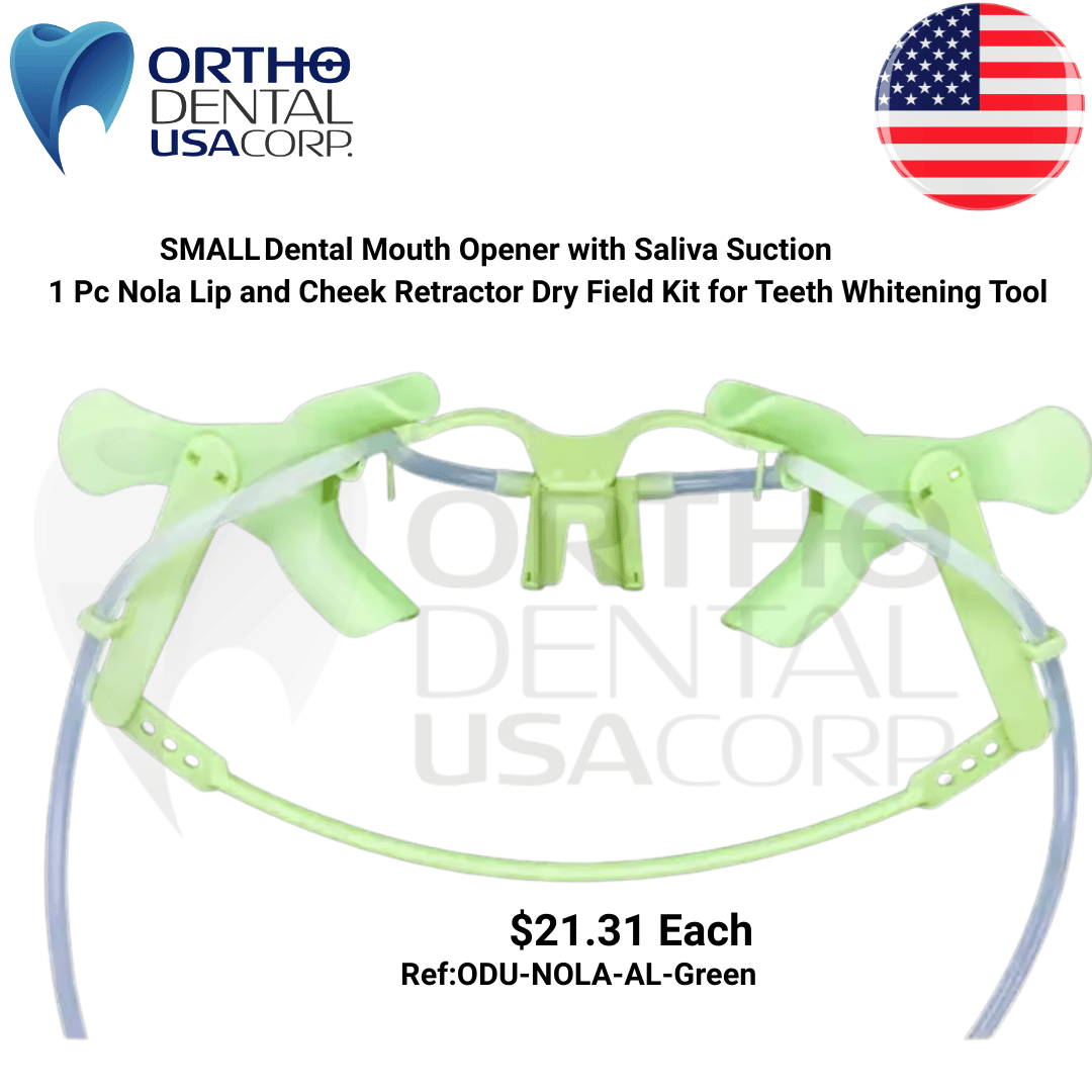 Dental Mouth Opener with Saliva Suction – 1 Pc Nola Lip and Cheek Retractor Dry