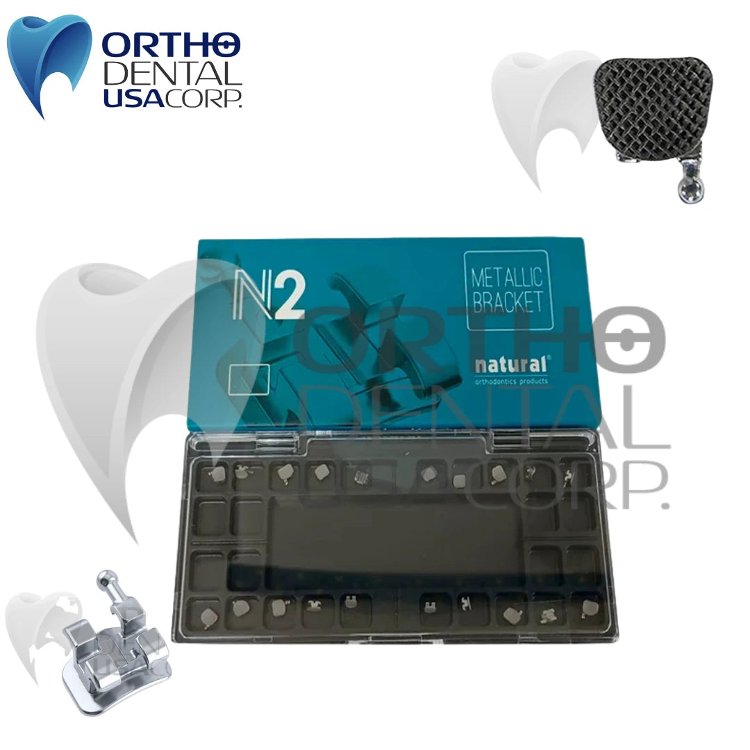 N2 Case 20 pcs Metallic Bracket RX MIM W/H 3, 4, 5 Sandblasted Base