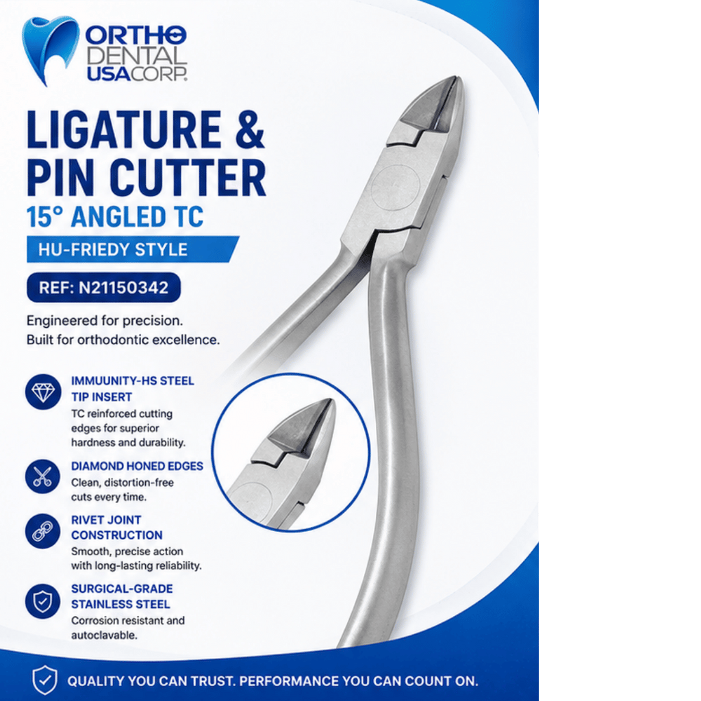 Ligature and Pin Cutter, 15 Degree Angled TC / Hu-Friedy Style