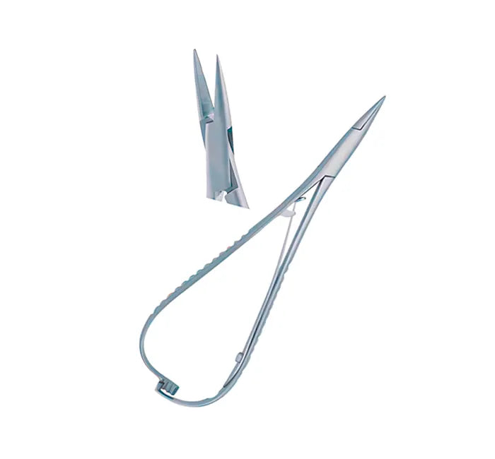 Mathieu Needle Holder 14 cm Super Fine Beak -  Gold Handle