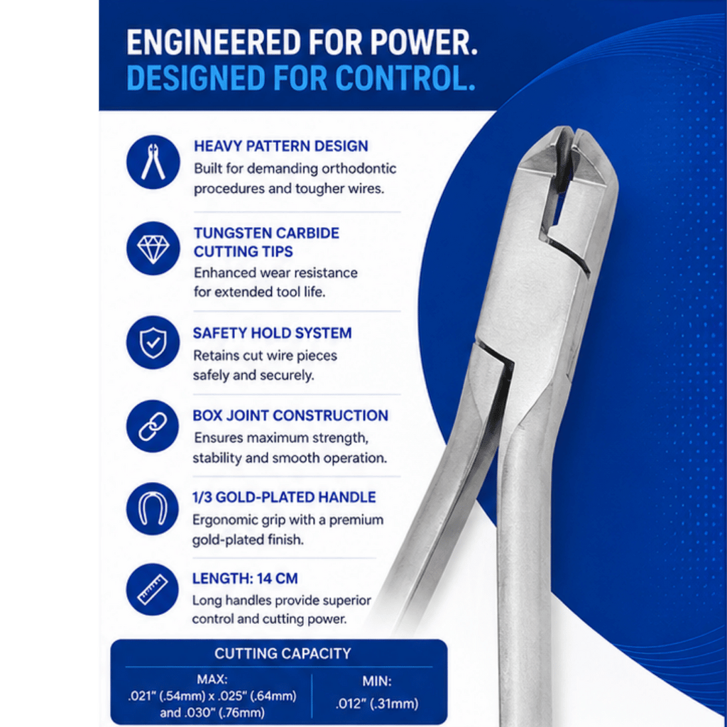 Distal end Cutter,Universal Cutter Heavy Pattern, Box Joint Long Handles 14 cm