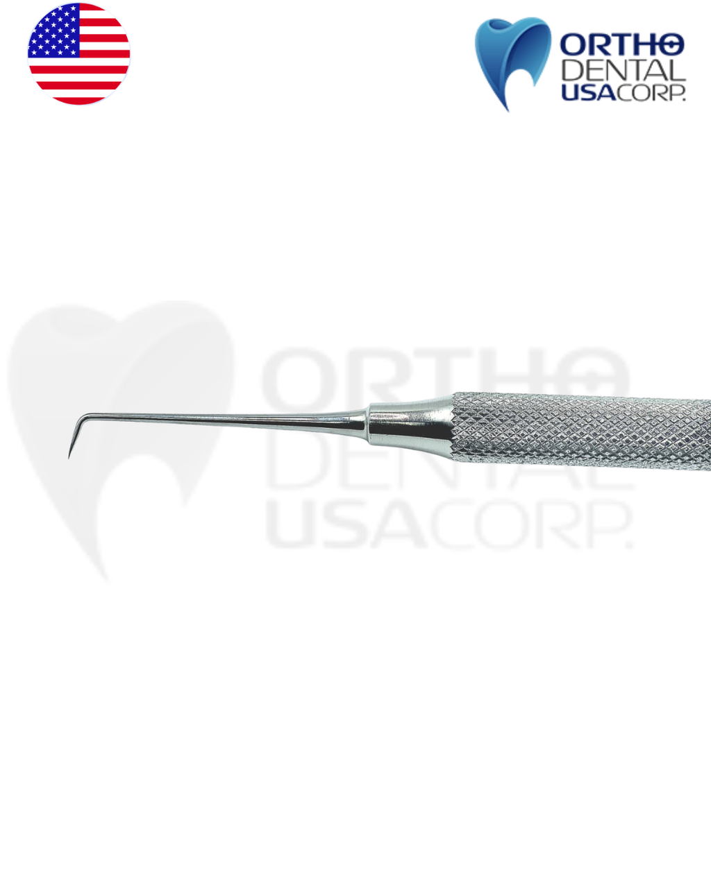 #6 Stainless Steel Single-Ended Dental Explorer – Precision Diagnostic Instrument for Dental Exams, Calculus Detection