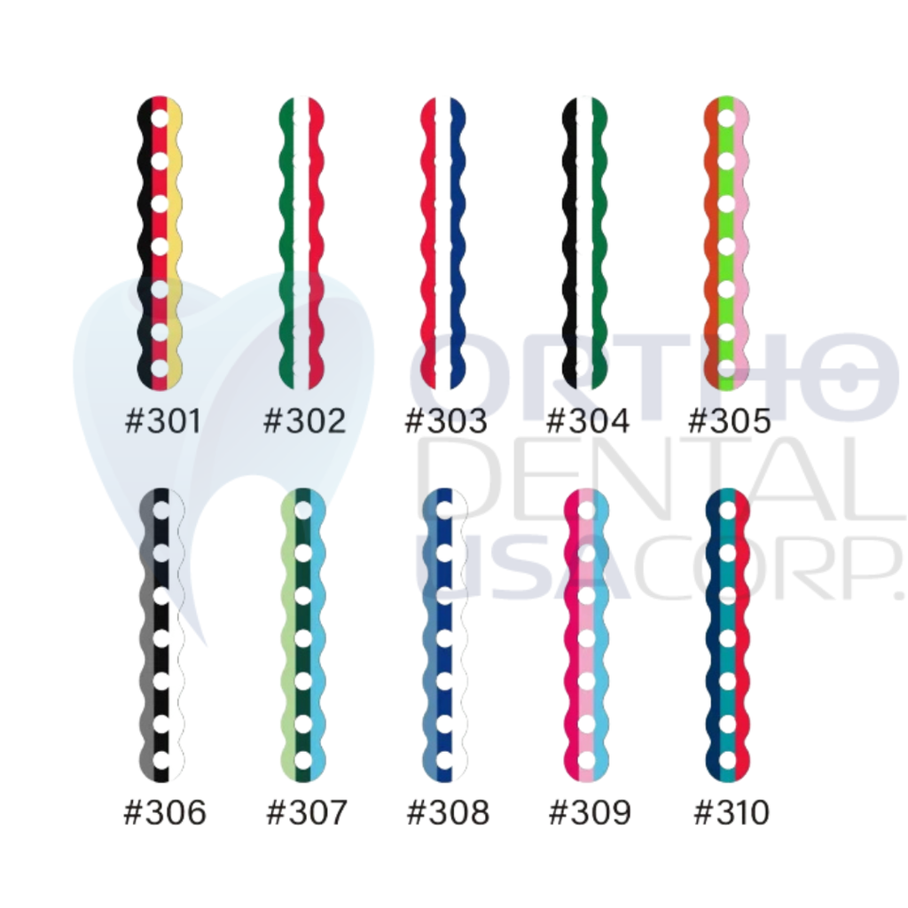 Dental Orthodontic Power Chain Short Tri-Color Elastic Spool 15 Ft Professional