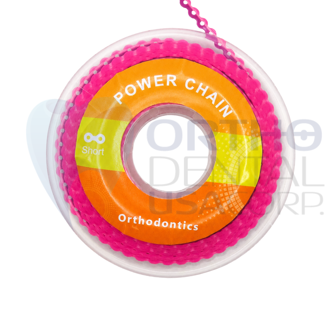 Dental Orthodontic Power Chain Short Tri-Color Elastic Spool 15 Ft Professional