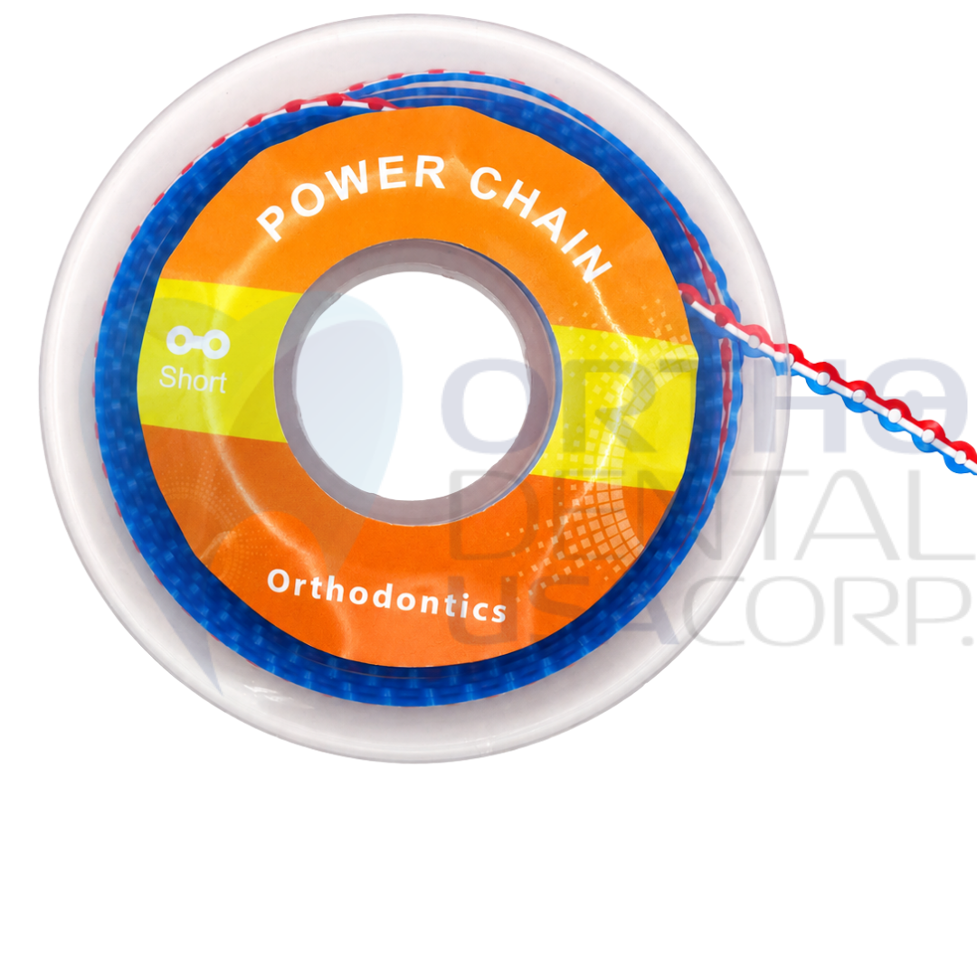 Dental Orthodontic Power Chain Short Tri-Color Elastic Spool 15 Ft Professional