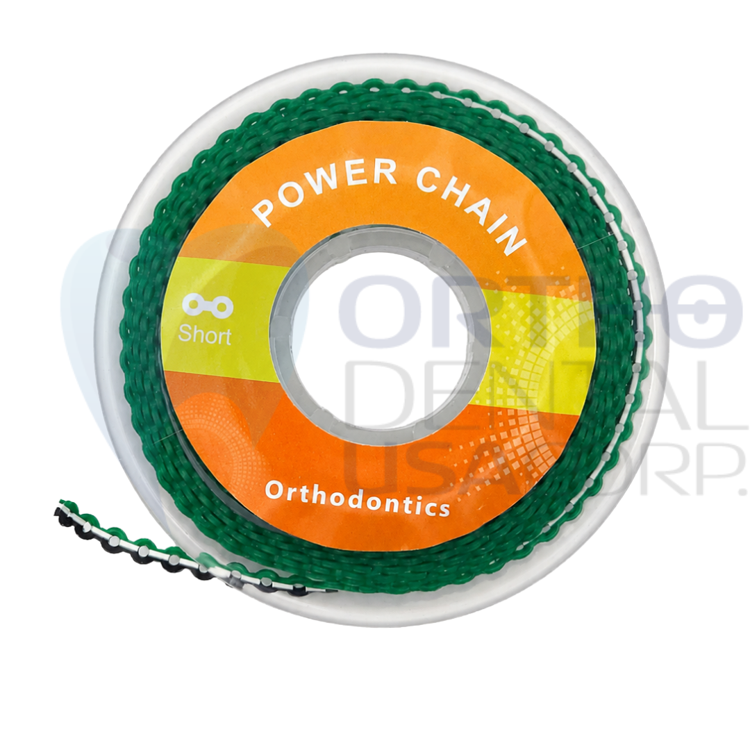 Dental Orthodontic Power Chain Short Tri-Color Elastic Spool 15 Ft Professional