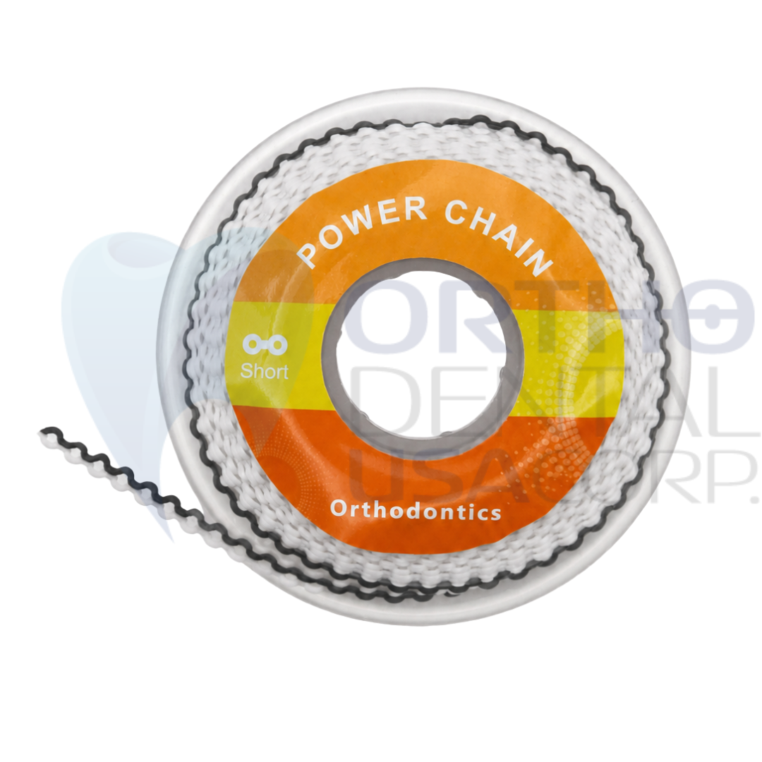Dental Orthodontic Power Chain Short Tri-Color Elastic Spool 15 Ft Professional