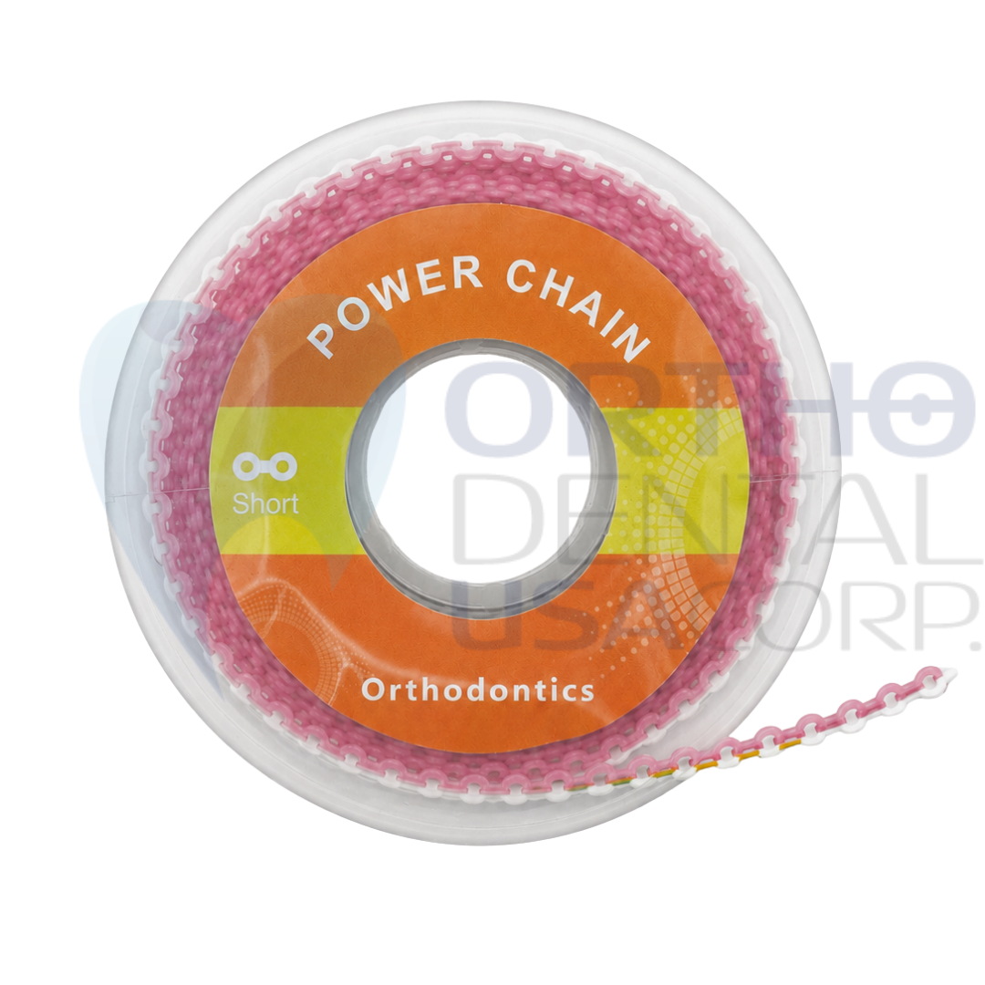 Dental Orthodontic Power Chain Short Tri-Color Elastic Spool 15 Ft Professional