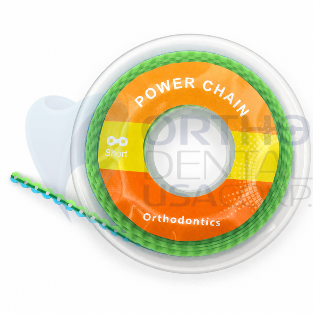 Dental Orthodontic Power Chain Short Tri-Color Elastic Spool 15 Ft Professional