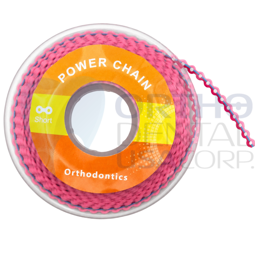Dental Orthodontic Power Chain Short Tri-Color Elastic Spool 15 Ft Professional