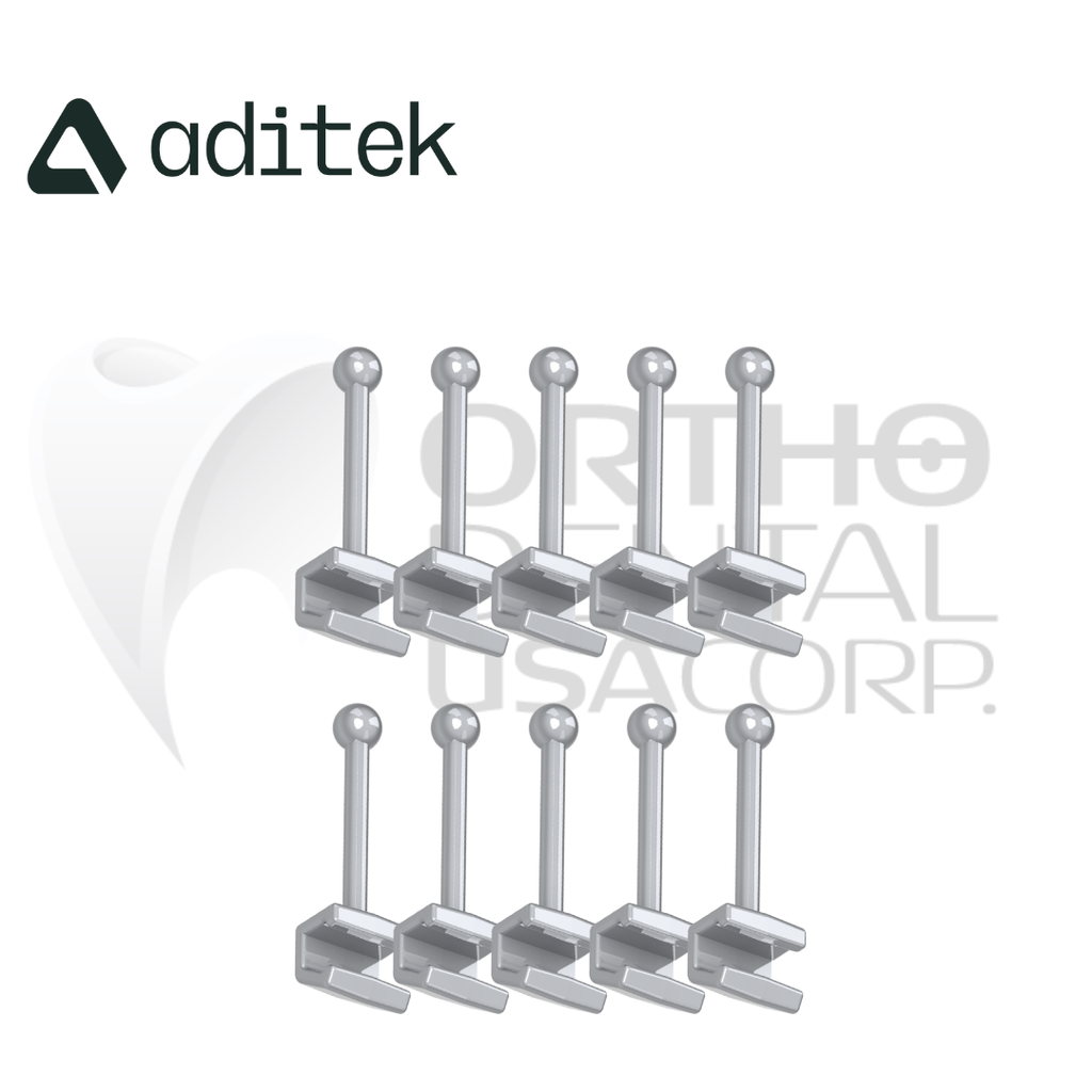 Crimpable Ball Hook L w/10 Aditek 01.00.0002
