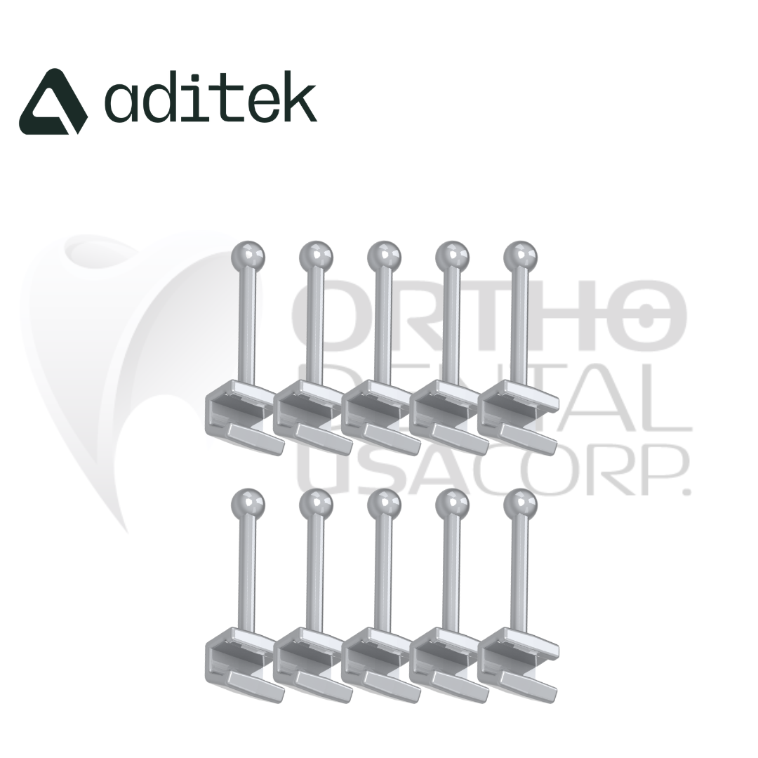 Crimpable Ball Hook L w/10 Aditek 01.00.0002