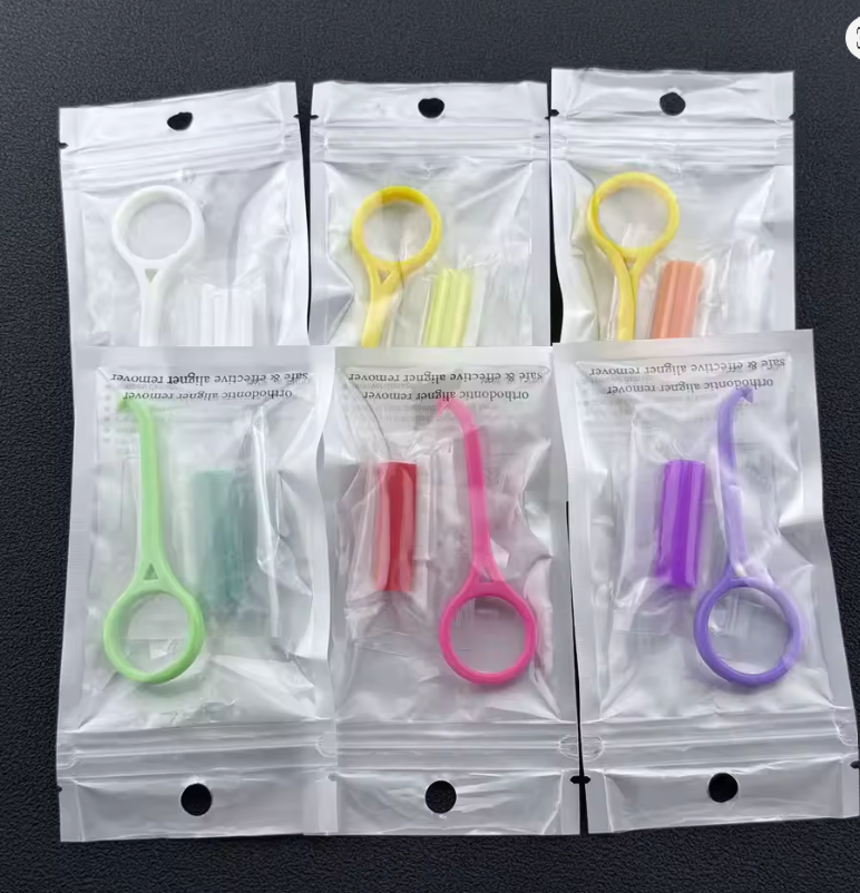 Dental Invisible Brace Extractor Removal Tool Orthodontic Aligner Chewies Tray Seaters Plastic Hook Beauty Health Care