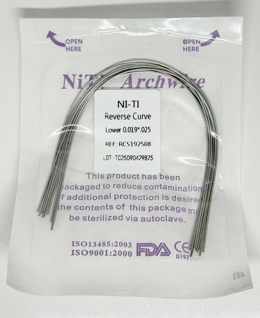 Dental Orthodontic Reverse Curve Arch Wires Super Elastic Niti Rectangular/Round Wires long lengs Vip-EL-RC-16x16U