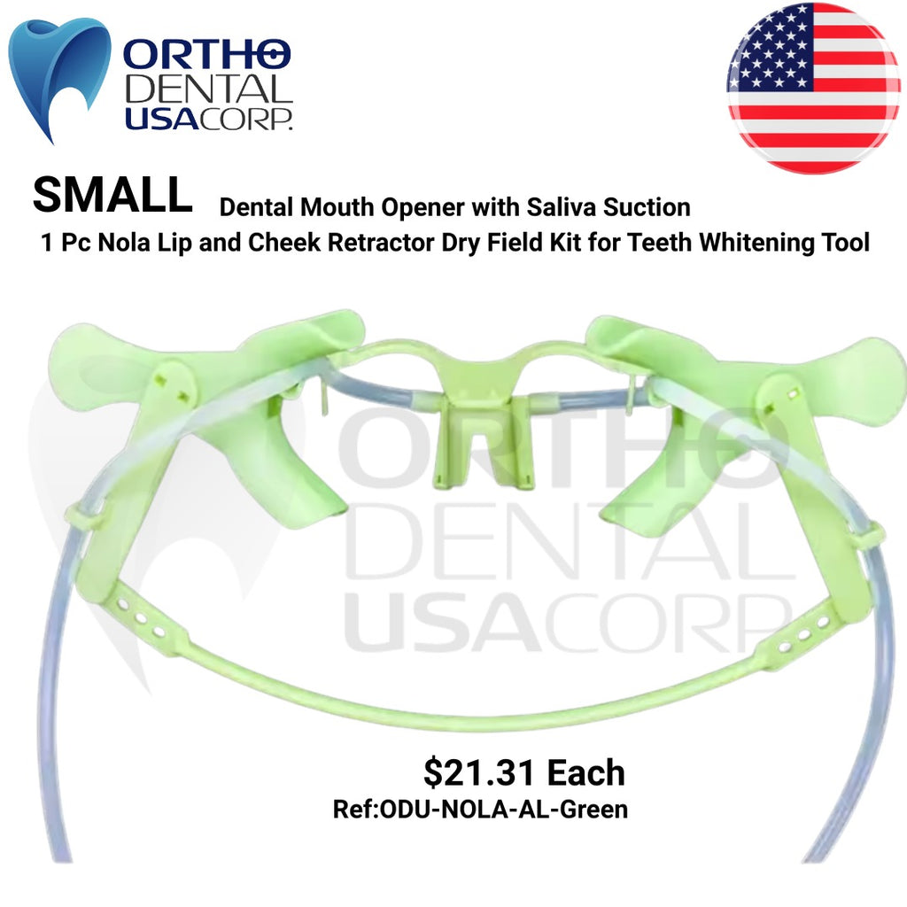 Dental Mouth Opener with Saliva Suction – 1 Pc Nola Lip and Cheek Retractor Dry