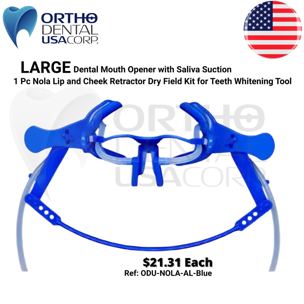 Dental Mouth Opener with Saliva Suction – 1 Pc Nola Lip and Cheek Retractor Dry