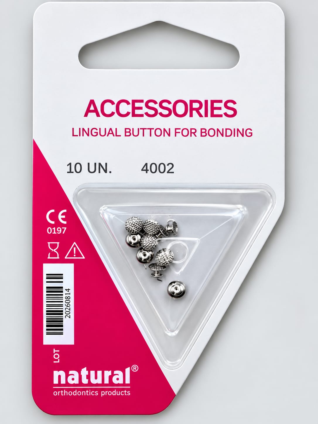 Orthodontic Lingual Button for Bonding 10 Pcs Natural Orthodontics