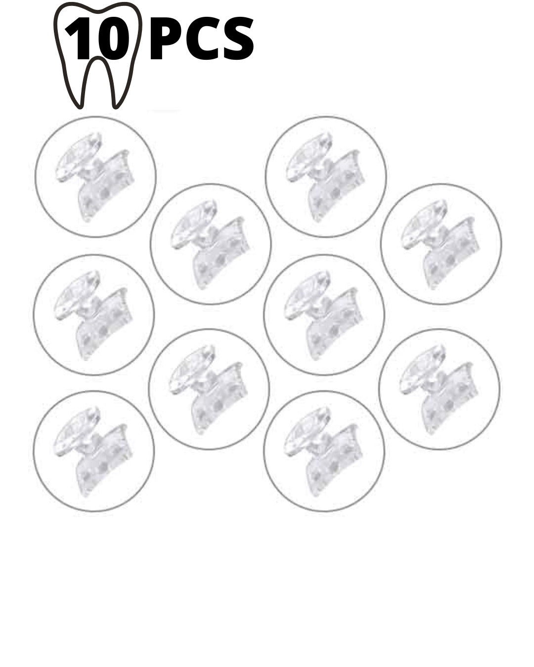 Dental Orthodontic Bonding Lingual/Buccal: Clear Buttons Bondable - Rectangular Base - 10 pcs (A181b) - Made in USA Orthodentalusa Corp.