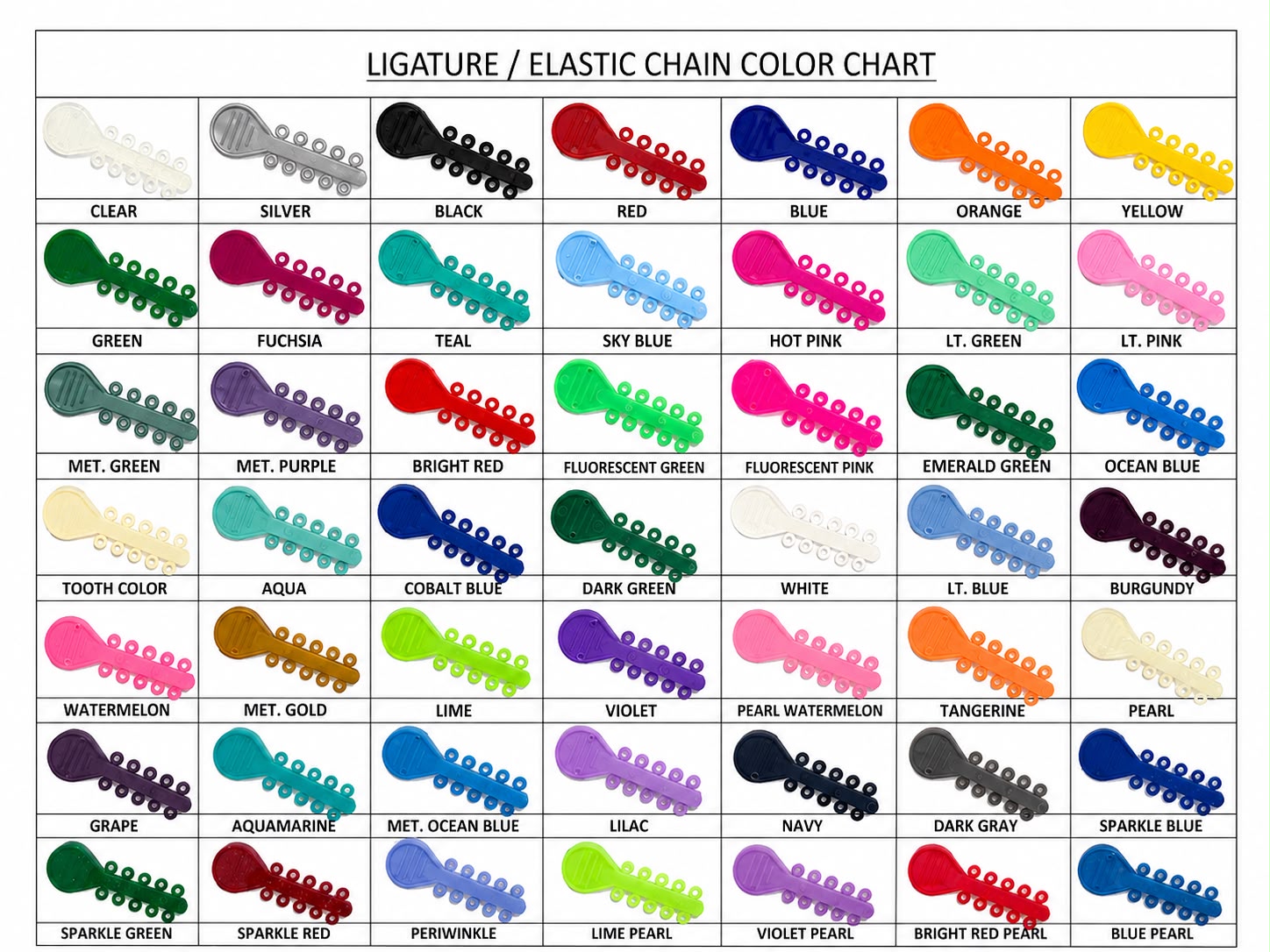 Elastomeric Ligature Ties (1008 pcs – 42 Sticks) 320-000
