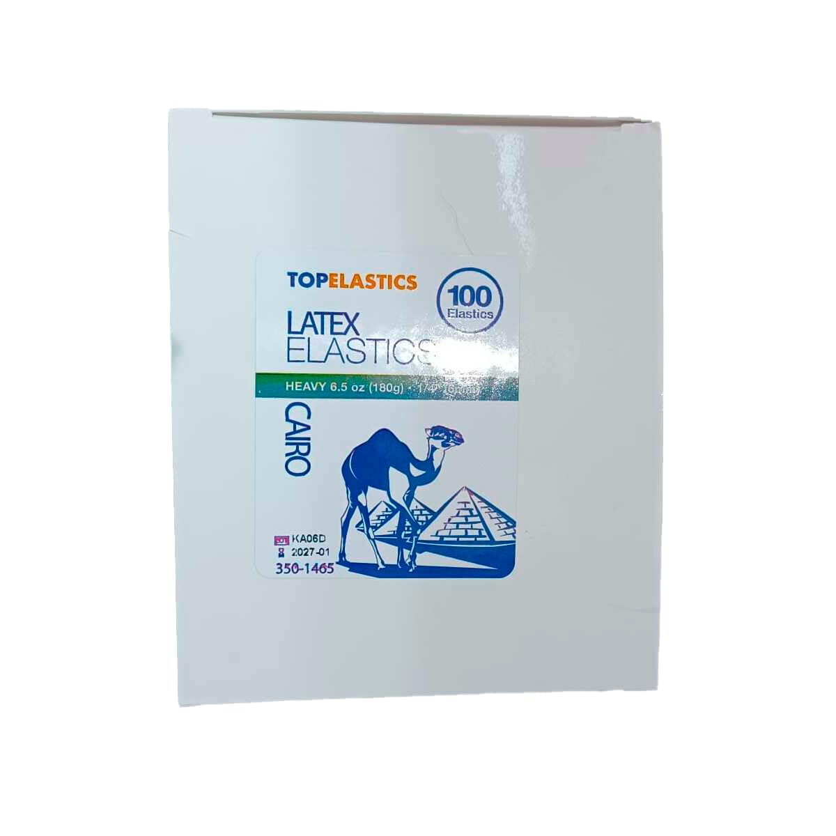 Orthodontic Intraoral Elastic - 50 bag x 100pcs - 1/4" Heavy 6.5oz - 6mm / Surgical latex CAIRO, 5000 pcs per box, packaged in resealable poly bags - Made in USA - Orthodentalusa Corp.