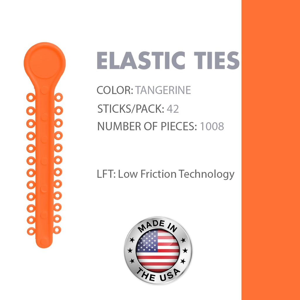 Orthodontic Ligature Ties 42 Keys/24 Donuts 1008pcs-Low Friction Technology, Latex Free, Medical grade polyurethane-.060 Inner/.125 Outer Diameter-Made in USA-Orthodentalusa Corp.