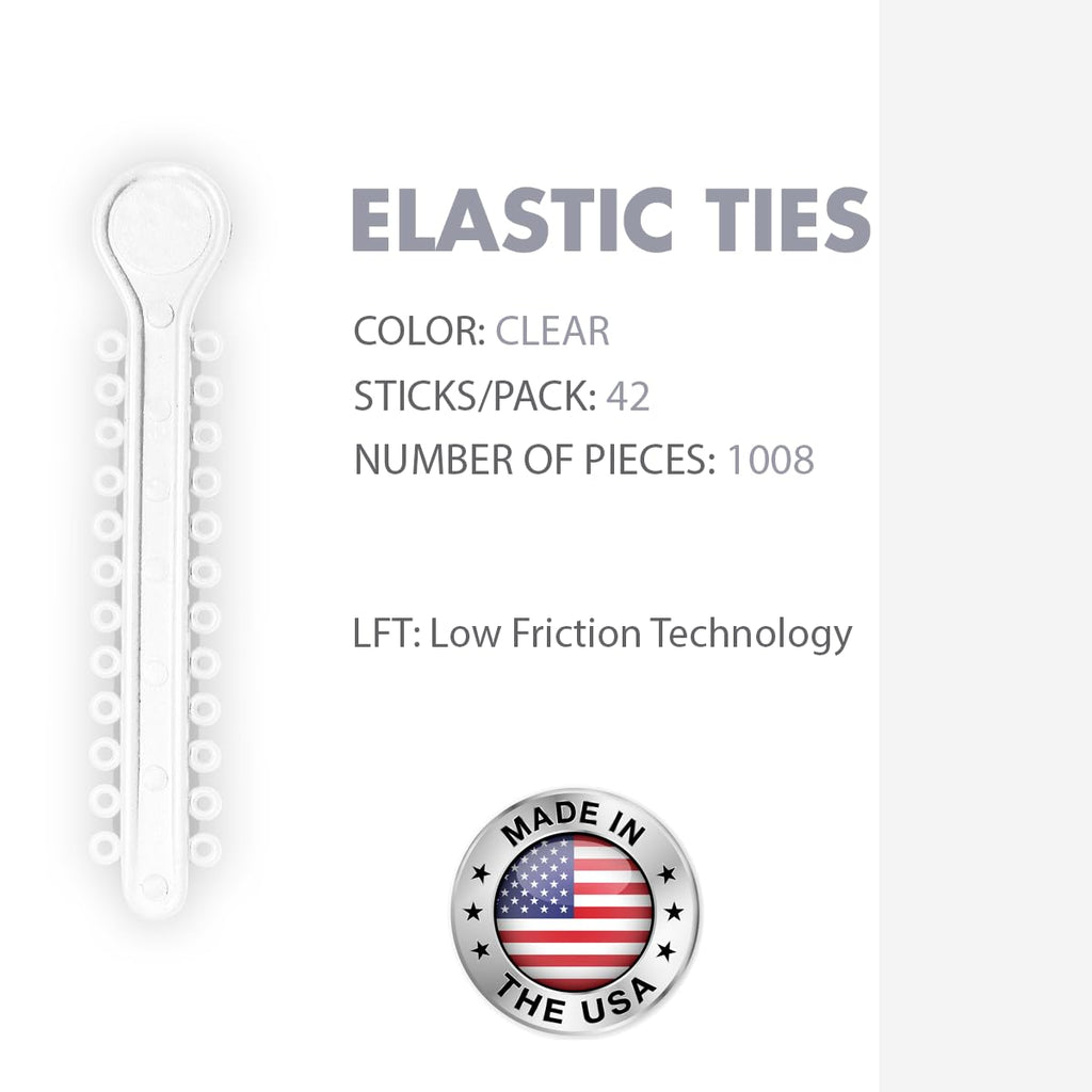 Orthodontic Ligature Ties 42 Keys/24 Donuts 1008pcs-Low Friction Technology, Latex Free, Medical grade polyurethane-.060 Inner/.125 Outer Diameter-Made in USA-Orthodentalusa Corp. Free Shipping