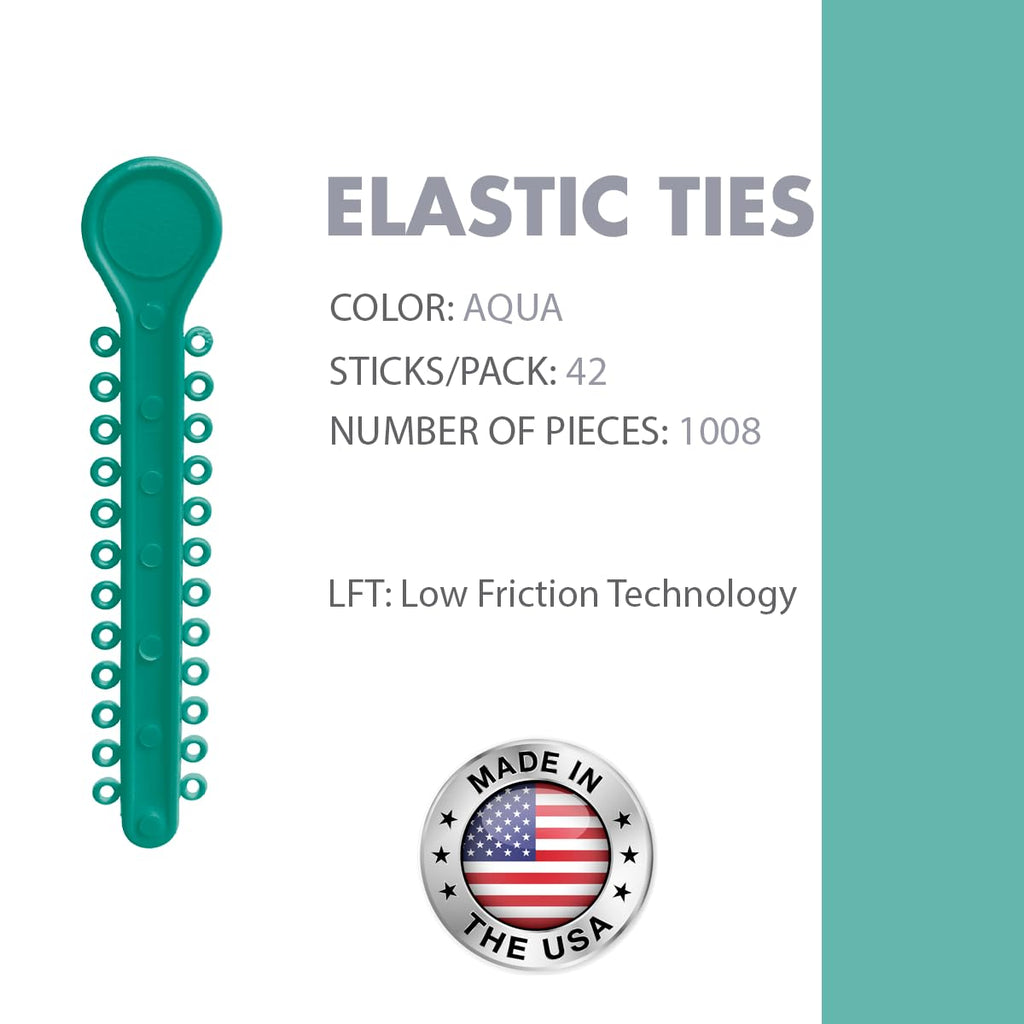 Orthodontic Ligature Ties 42 Keys/24 Donuts 1008pcs-Low Friction Technology, Latex Free, Medical grade polyurethane-.060 Inner/.125 Outer Diameter-Made in USA-Orthodentalusa Corp. Free Shipping