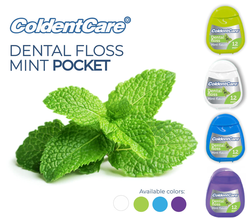 42 Pcs Orthodontic Dental Floss Pocket ColdentCare - 12m Silk, Mint Flavor - Available in White, Green, Purple, Blue. 1 Count Free Shipping