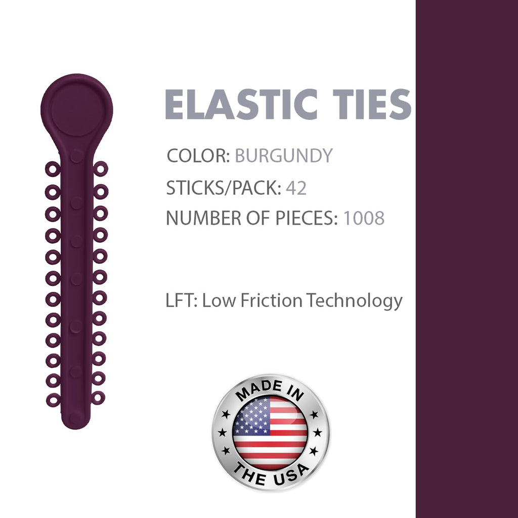 Orthodontic Ligature Ties 42 Keys/24 Donuts 1008pcs-Low Friction Technology, Latex Free, Medical grade polyurethane-.060 Inner/.125 Outer Diameter-Made in USA-Orthodentalusa Corp.