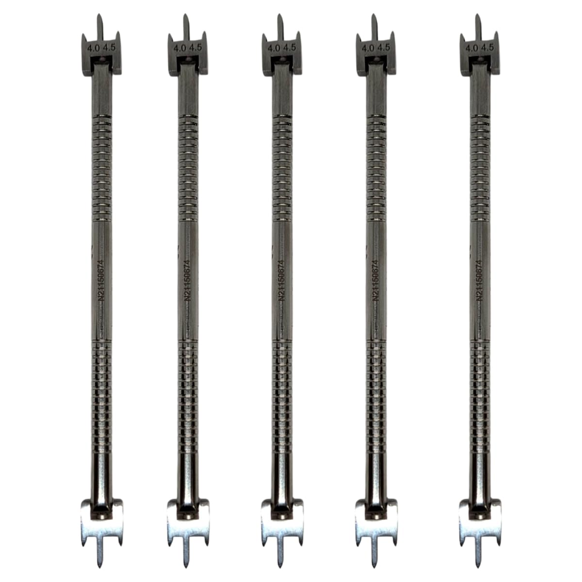 Set x 5 Orthodontic Bracket Height Gauges – Adjustable Type - Ergonomic Design Smooth Adjustment Mechanism/One-Year Warranty - Made for The USA by Premium Orthodontics - Orthodentalusa Corp.