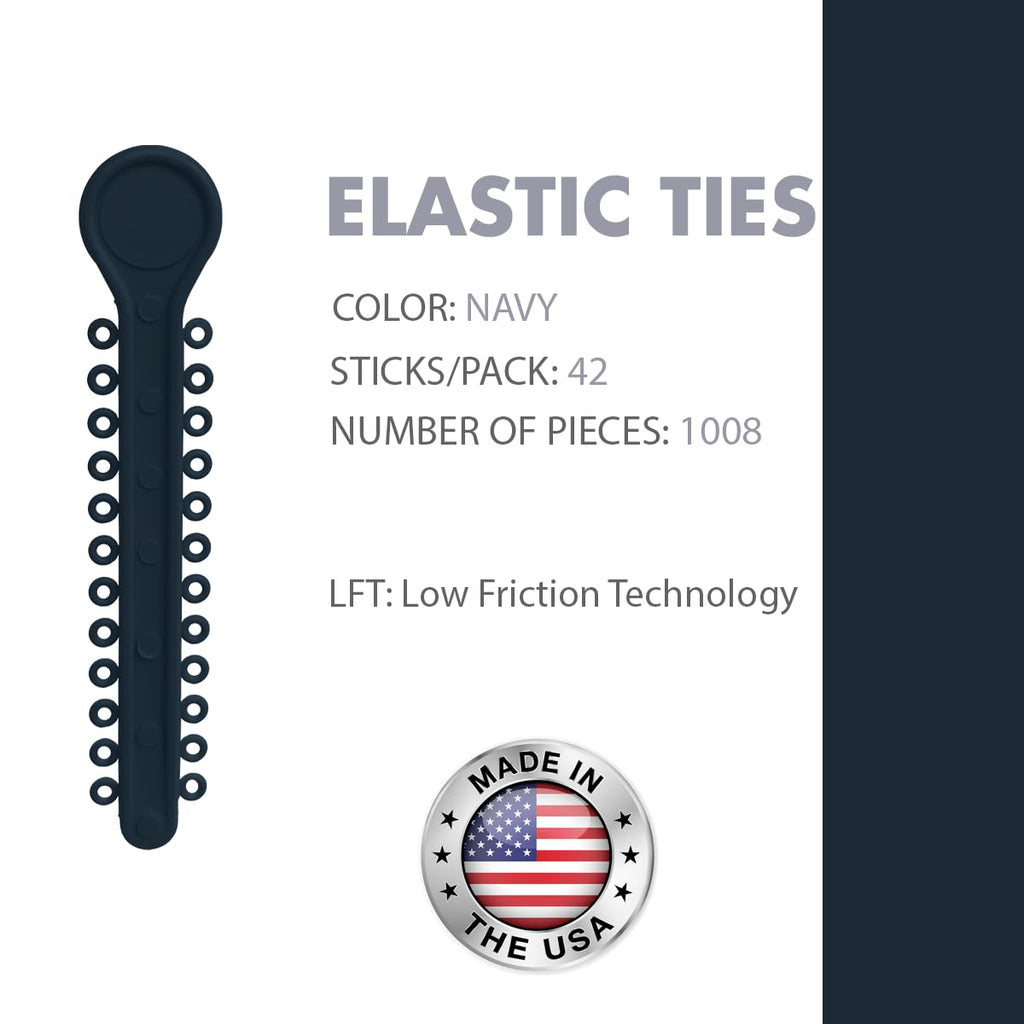 Orthodontic Ligature Ties 42 Keys/24 Donuts 1008pcs-Low Friction Technology, Latex Free, Medical grade polyurethane-.060 Inner/.125 Outer Diameter-Made in USA-Orthodentalusa Corp.