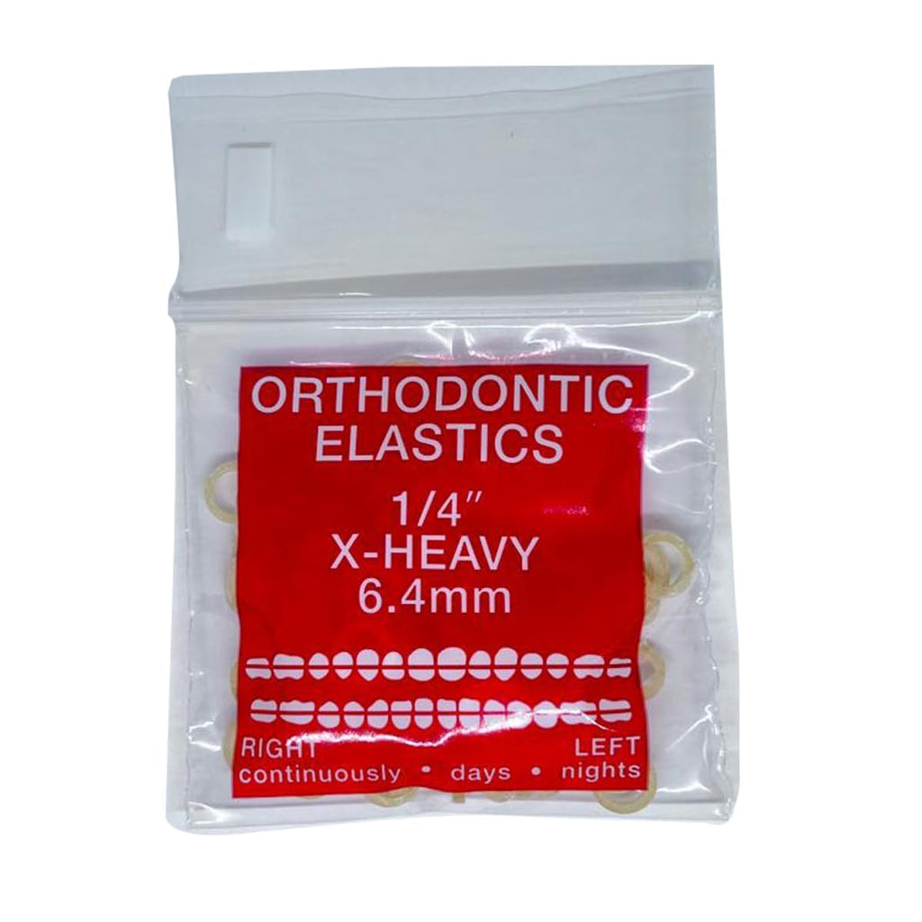 Orthodontic Intraoral Elastics - 10 bag x 100pcs - Surgical Latex - 1000pcs, Dental natural material - Made in USA - Orthodentalusa Corp. Free Shipping