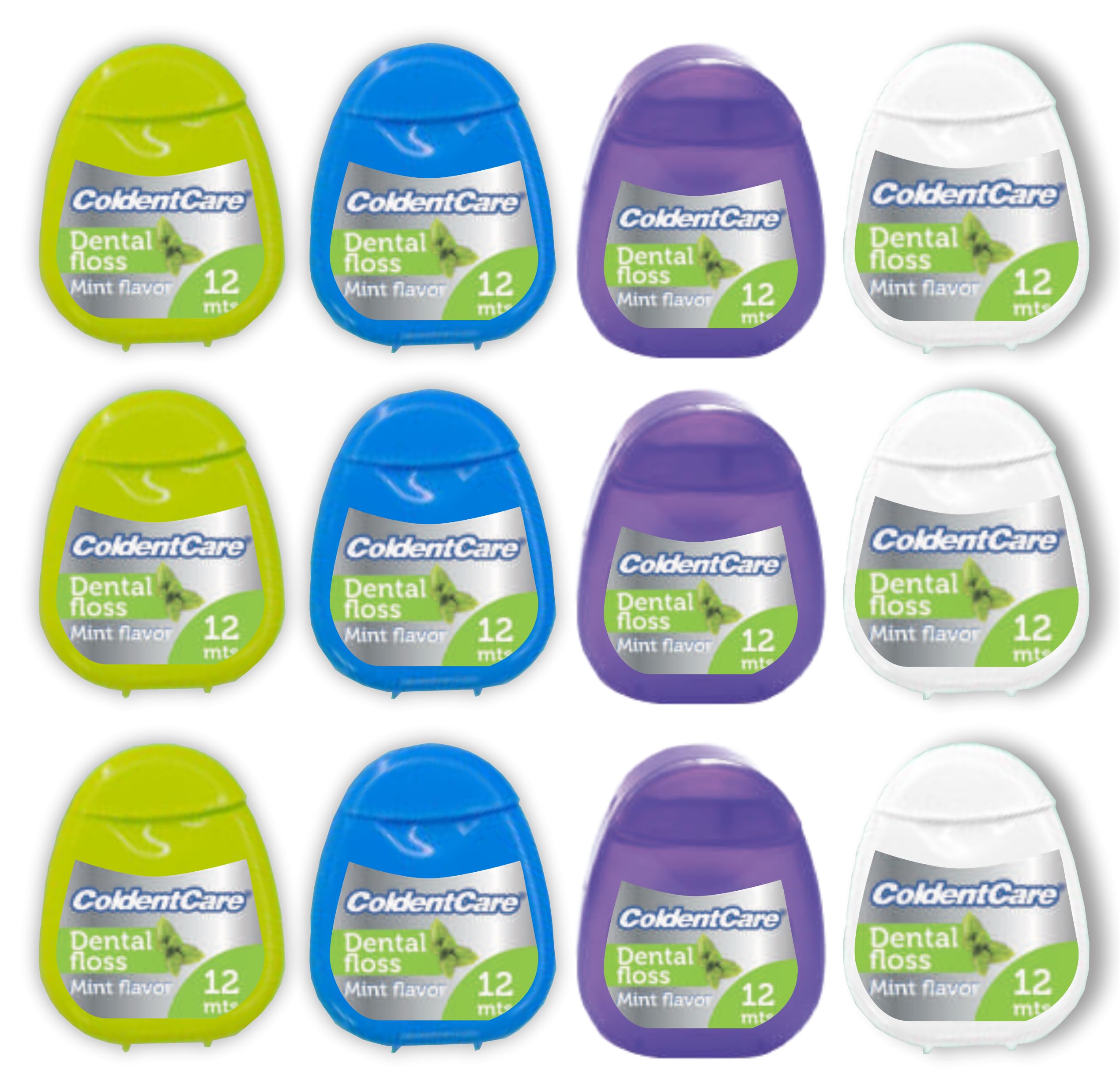 42 Pcs Orthodontic Dental Floss Pocket ColdentCare - 12m Silk, Mint Flavor - Available in White, Green, Purple, Blue. 1 Count Free Shipping