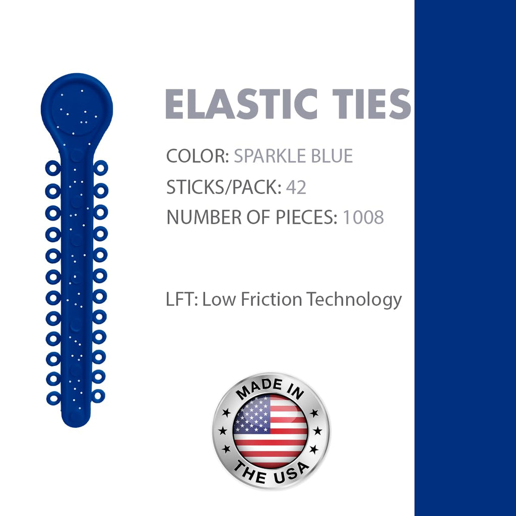 Orthodontic Ligature Ties 42 Keys/24 Donuts 1008pcs-Low Friction Technology, Latex Free, Medical grade polyurethane-.060 Inner/.125 Outer Diameter-Made in USA-Orthodentalusa Corp.