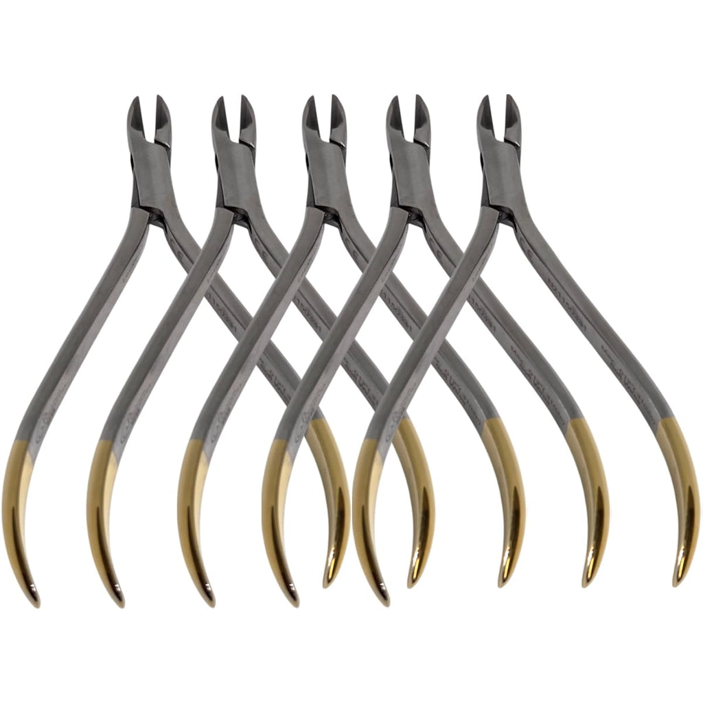 Set x 5 Orthodontic Mini Ligature & Pin Cutters – Slim Beak - Compact and Lightweight Build/One-Year Warranty - Made for The USA by Premium Orthodontics - Orthodentalusa Corp.