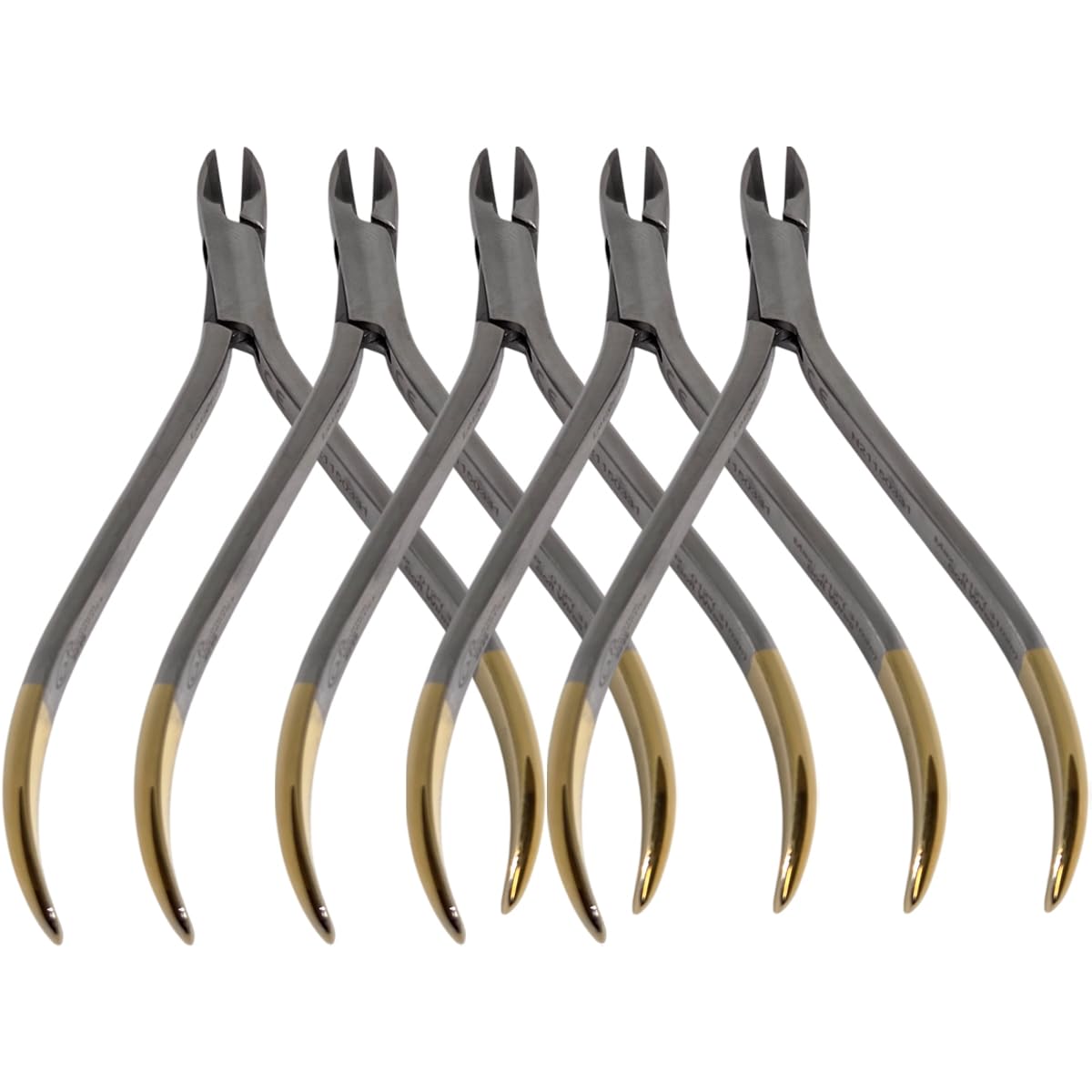 Set x 5 Orthodontic Mini Ligature & Pin Cutters – Slim Beak - Compact and Lightweight Build/One-Year Warranty - Made for The USA by Premium Orthodontics - Orthodentalusa Corp.