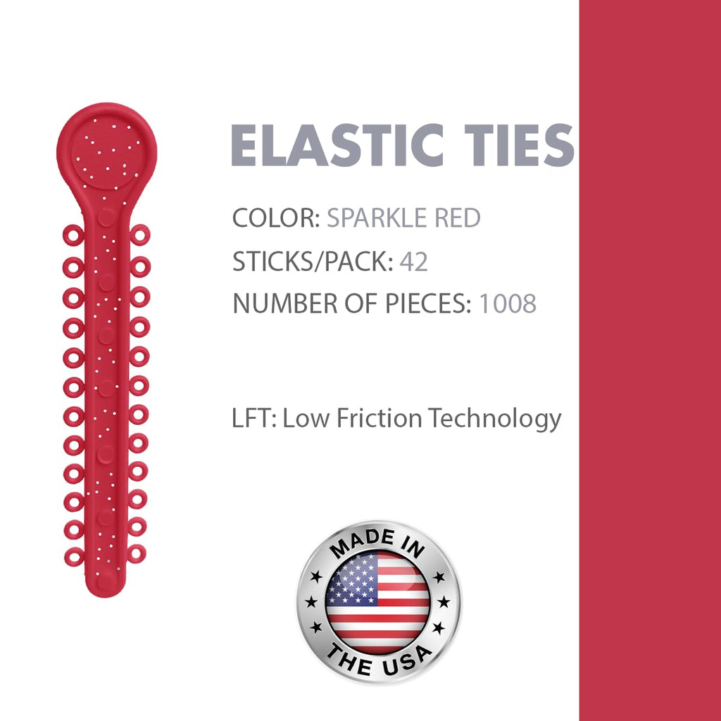 Orthodontic Ligature Ties 42 Keys/24 Donuts 1008pcs-Low Friction Technology, Latex Free, Medical grade polyurethane-.060 Inner/.125 Outer Diameter-Made in USA-Orthodentalusa Corp.