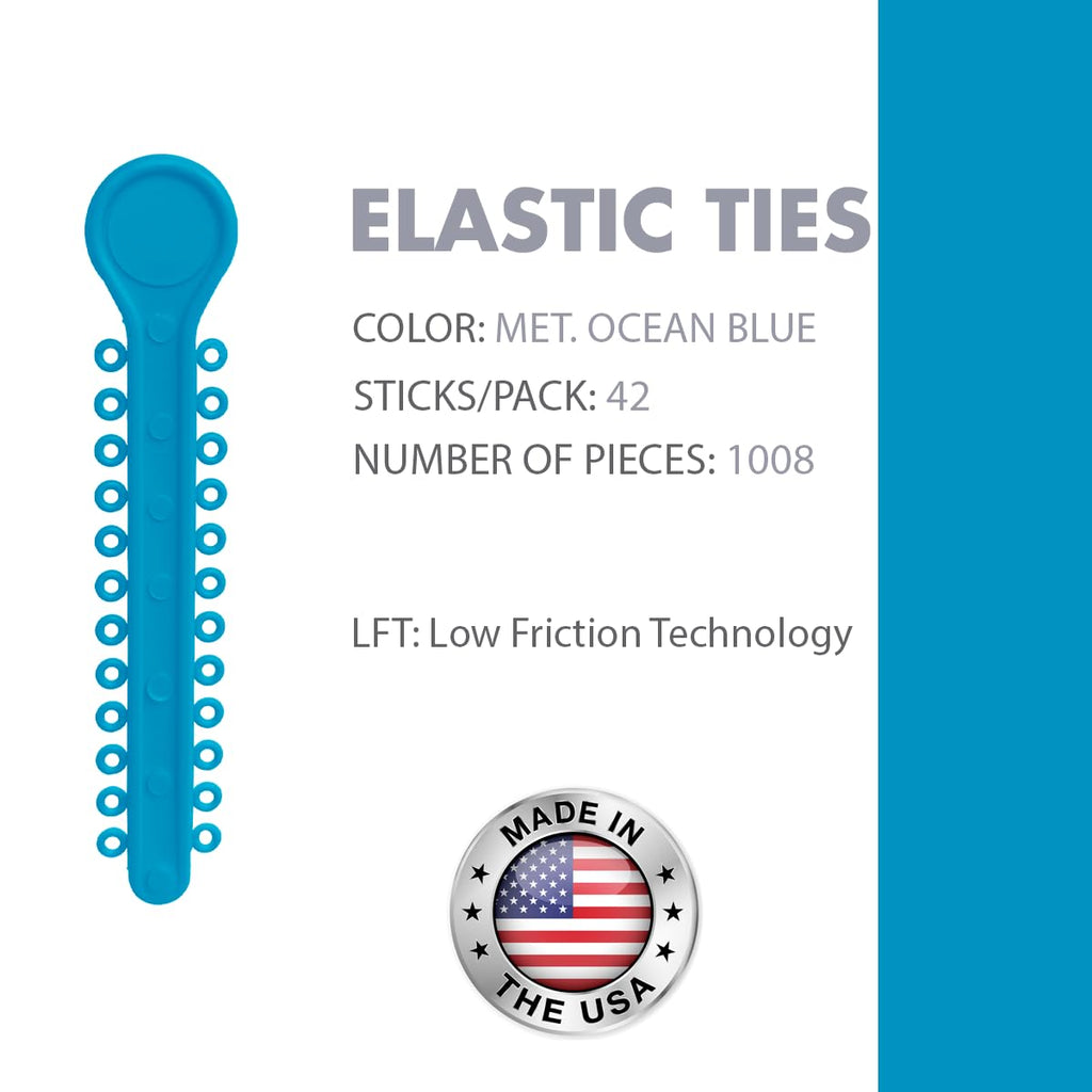 Orthodontic Ligature Ties 42 Keys/24 Donuts 1008pcs-Low Friction Technology, Latex Free, Medical grade polyurethane-.060 Inner/.125 Outer Diameter-Made in USA-Orthodentalusa Corp.