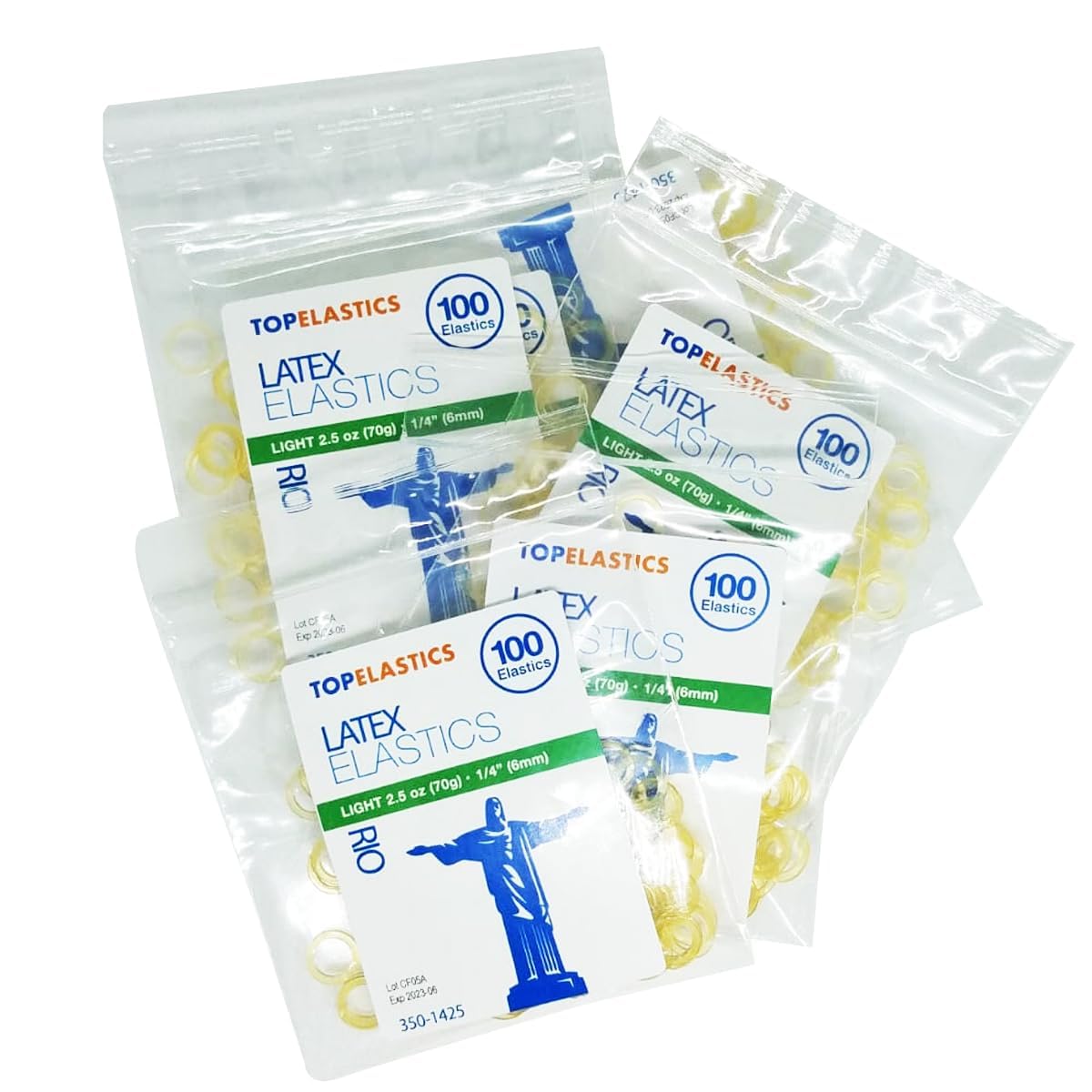 Orthodontic Intraoral Elastic - 50 bag x 100pcs - Surgical latex, 5000 pcs per box, packaged in resealable poly bags - Made in USA - Orthodentalusa Corp. Free Shipping